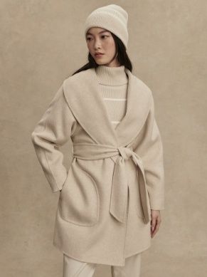 Varley edgemere wrap jacket pumice stone marl