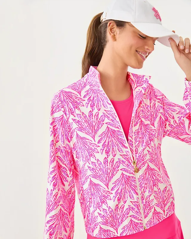 LILLY PULITZER AEGEAN JACKET UPF 50+ PINK BLISS SHADY BABE