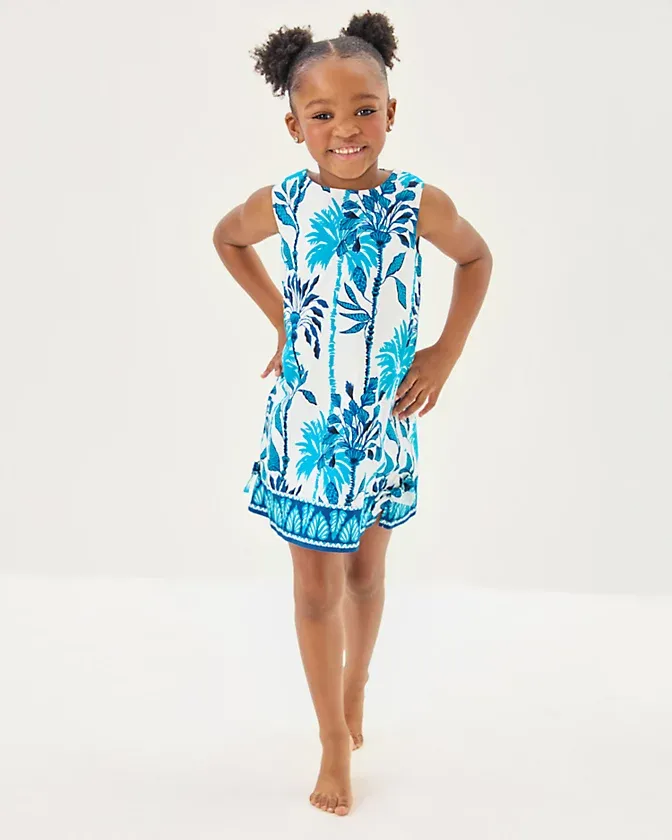 LILLY PULITZER LITTLE LILLY CLASSIC SHIF COCONUT SWAYIN IN THE BREEZE ENGINEERED LITTLE LILLY