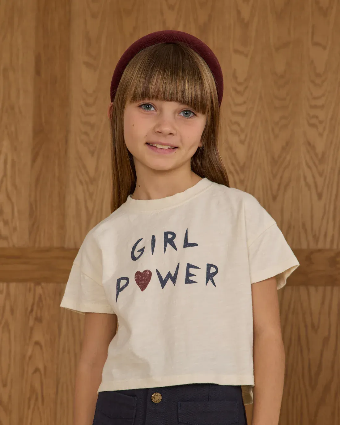 RYLEE &amp; CRU BOXY TEE || GIRL POWER IVORY