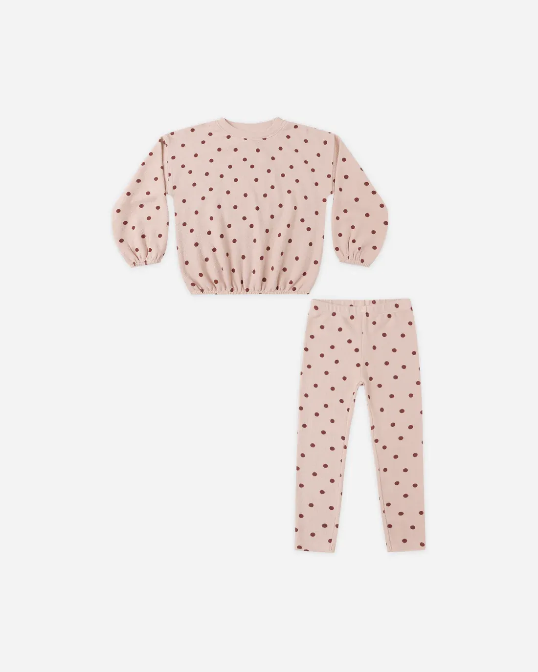 RYLEE &amp; CRU SPONGEY KNIT SET || POLKA DOT BLUSH