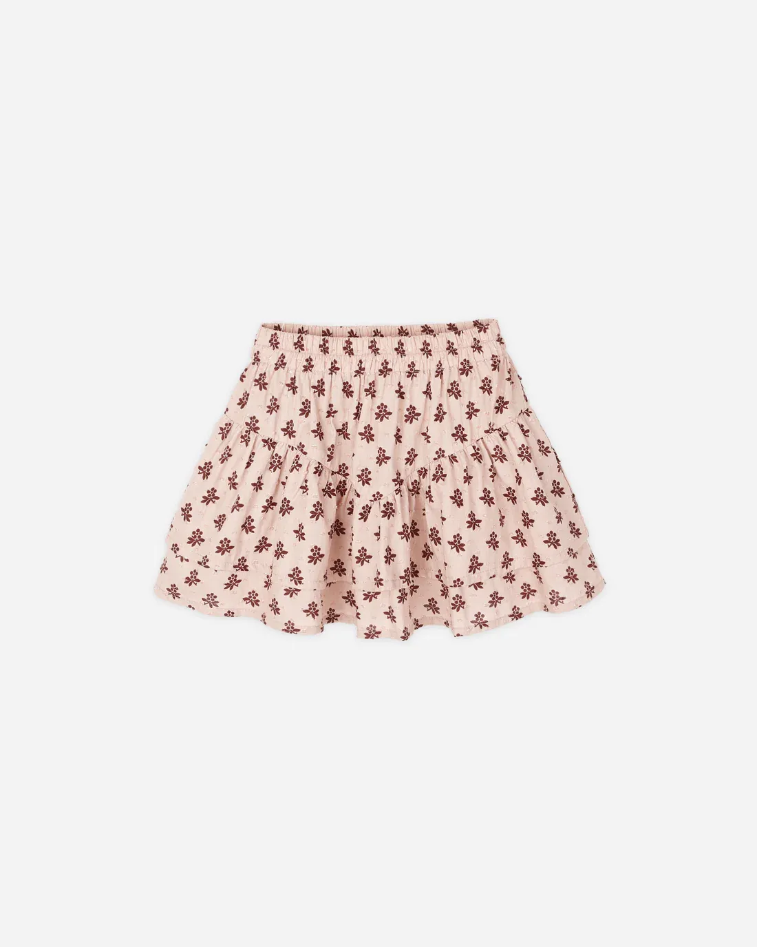 RYLEE &amp; CRU TIERED MINI SKIRT || BLUSH FLEUR BLUSH