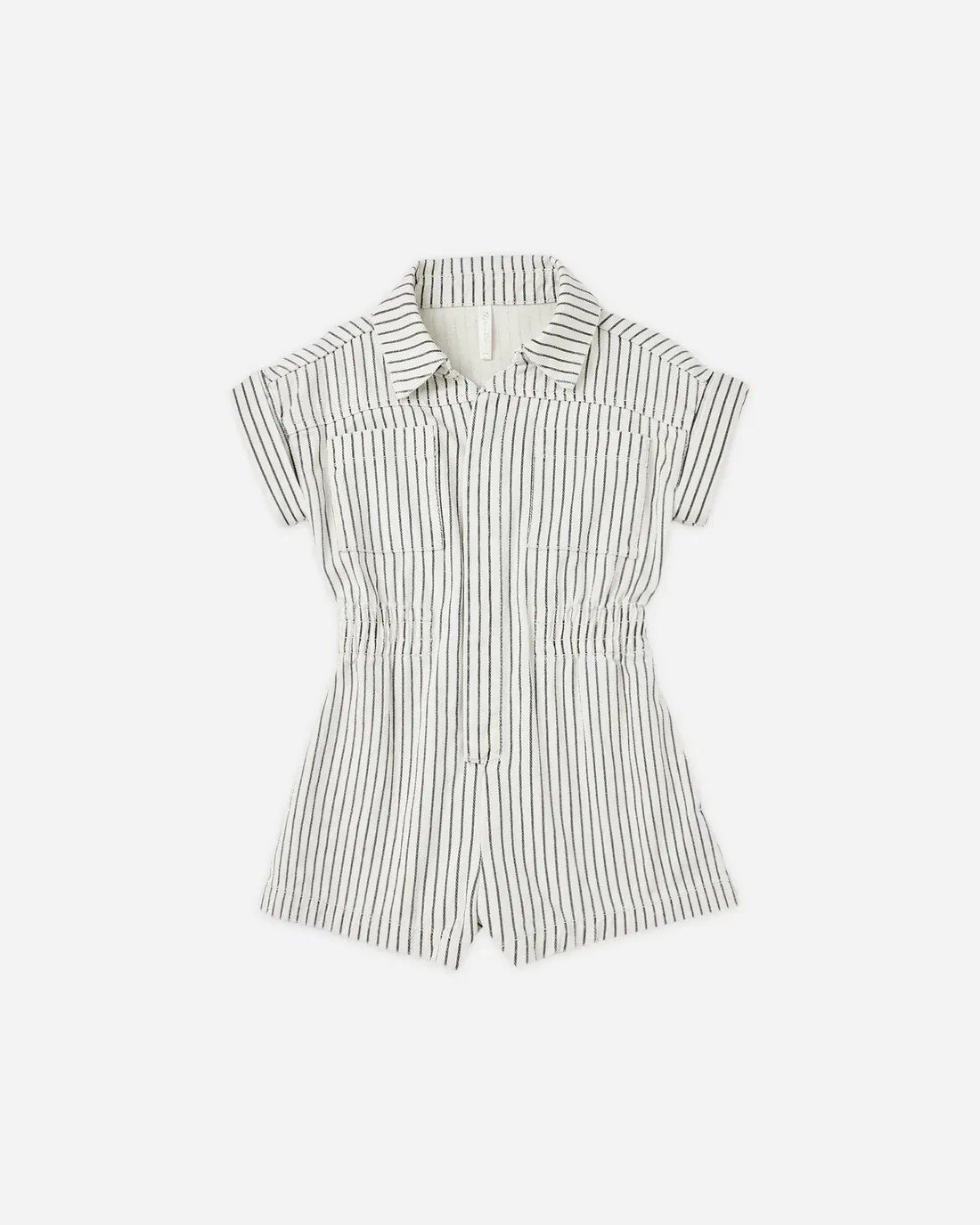 RYLEE &amp; CRU UTILITY ROMPER || NAVY PINSTRIPE NATURAL
