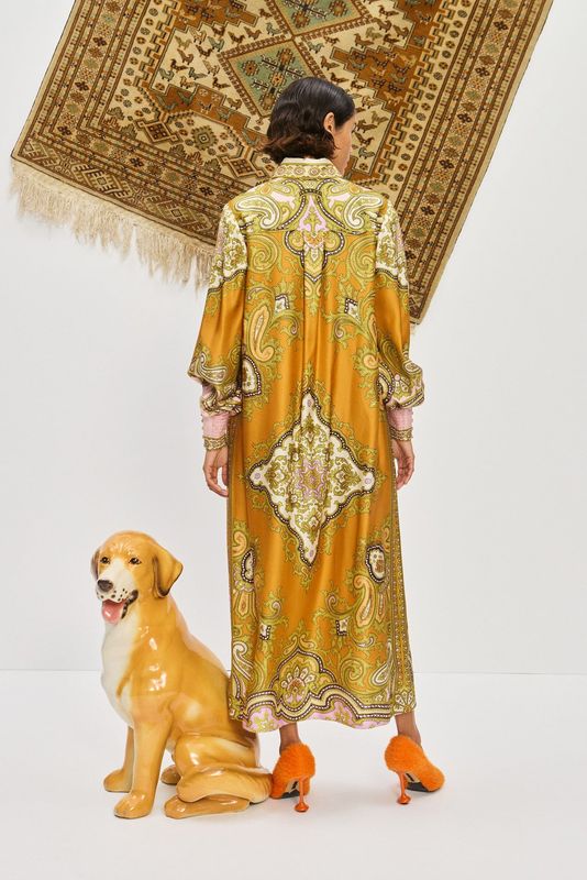ALEMAIS CLEMENZA SILK SHIRTDRESS