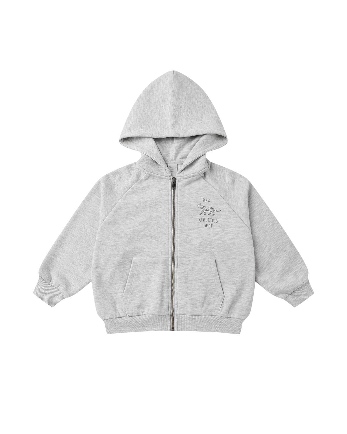 RYLEE &amp; CRU ZIP RAGLAN HOODIE || HEATHERED ASH