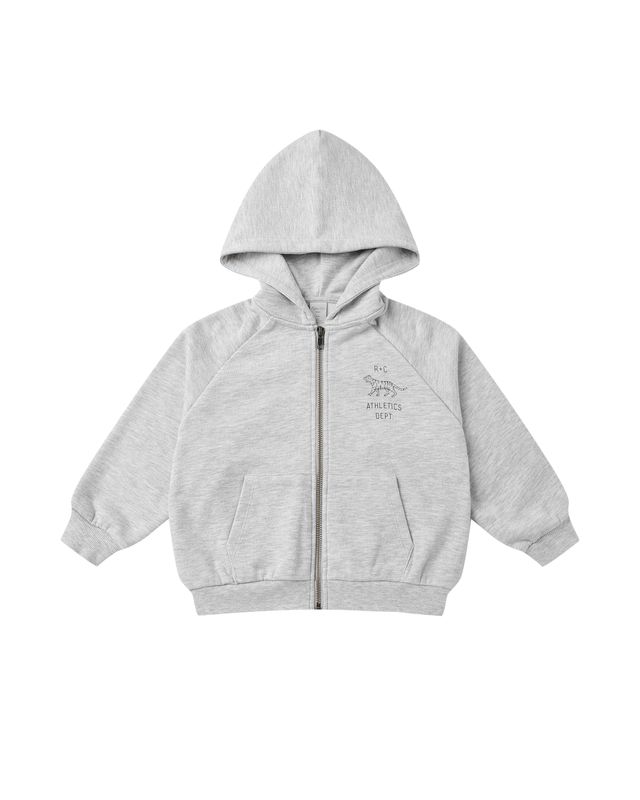 RYLEE &amp; CRU ZIP RAGLAN HOODIE || HEATHERED ASH