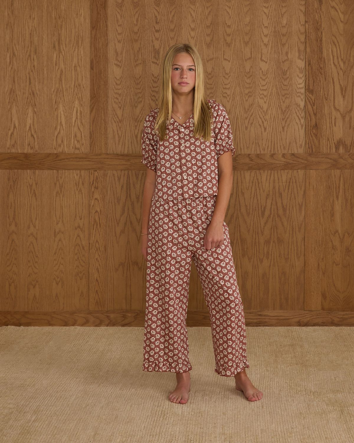 RYLEE &amp; CRU RUFFLE PAJAMAS || RUBY FLEUR - TEEN