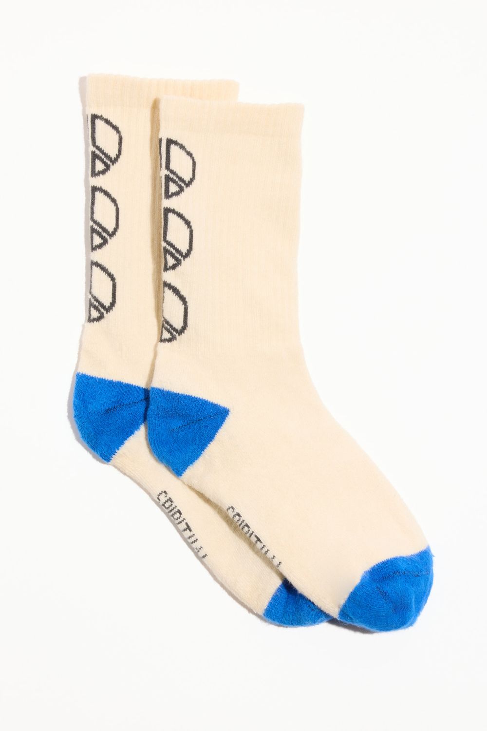 Spiritual Gangster peace emblem crew sock canvas/electric blue