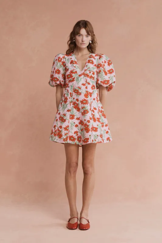 LOVAAN ADELINE MINI DRESS ASTER FLORAL