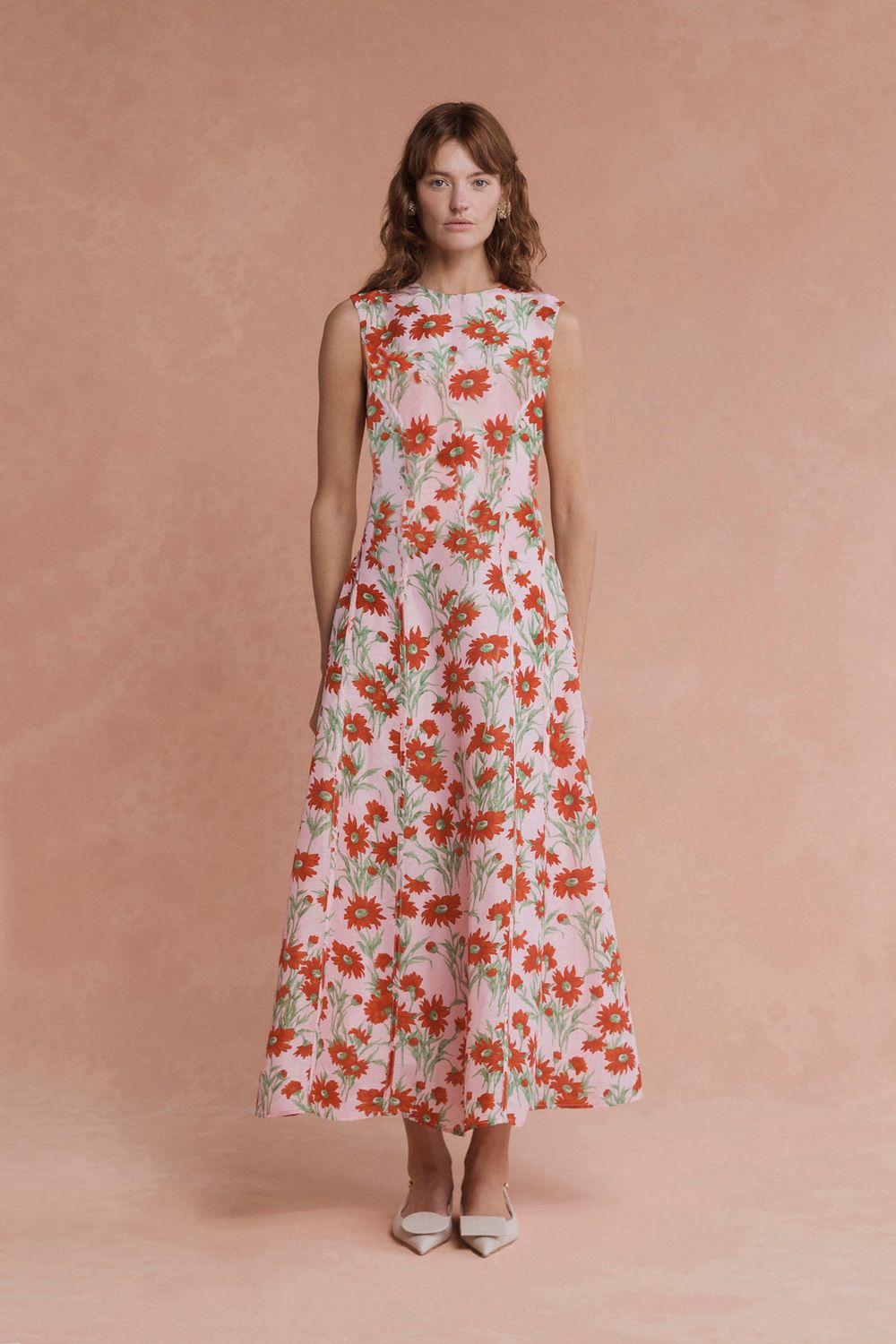 LOVAAN POLLYANNA MIDI DRESS ASTER FLORAL