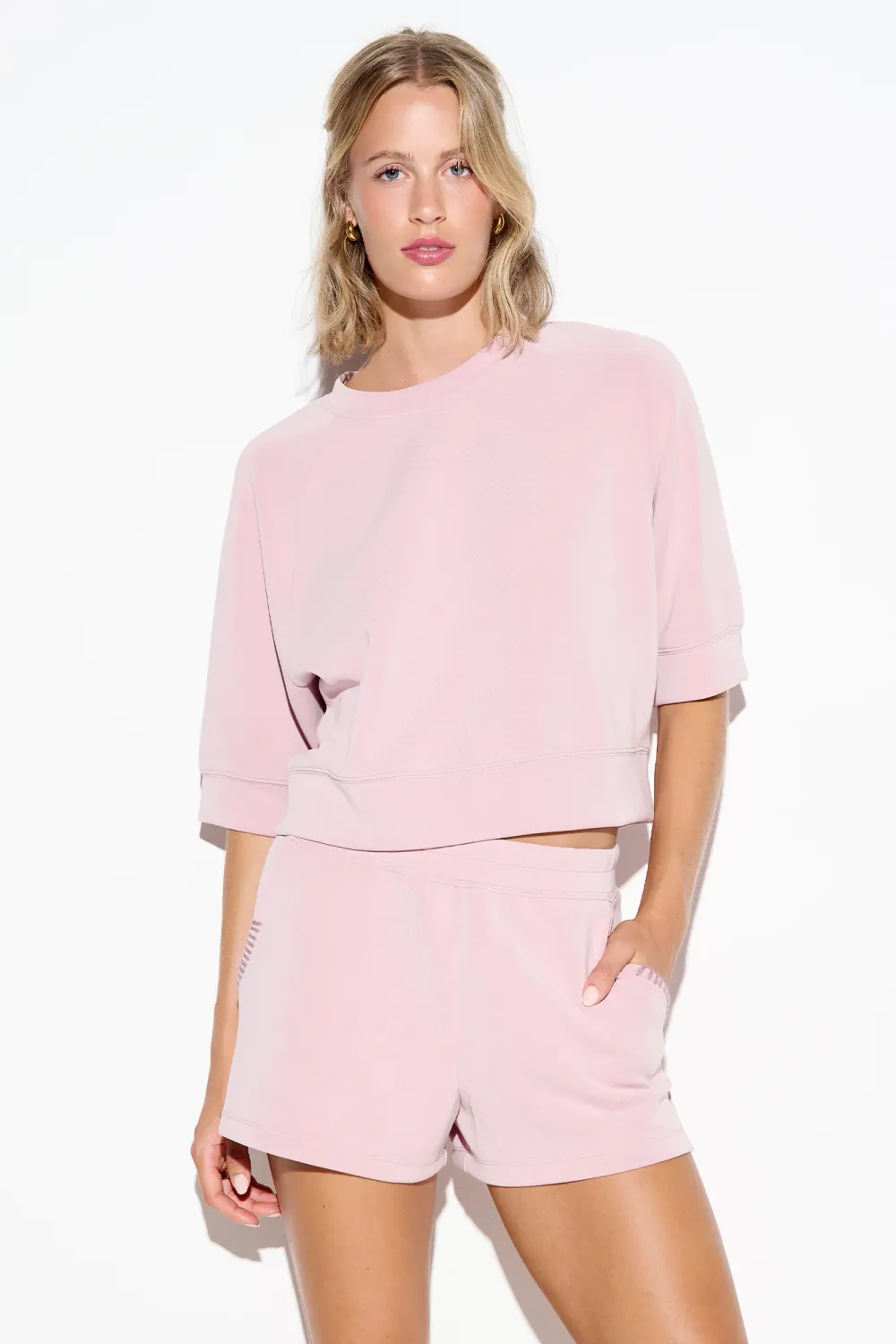 Spiritual Gangster sophie s/s top pink dunes