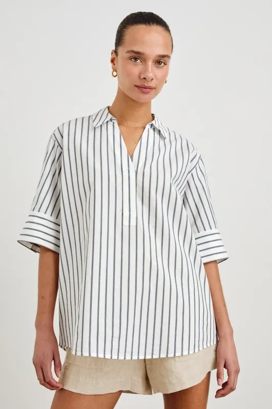 RAILS JUDA CHALK SLATE STRIPE