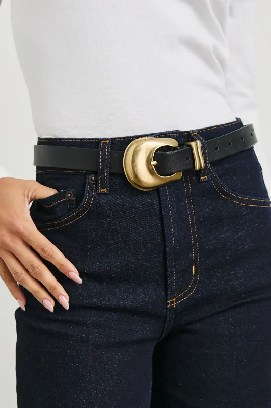 RAILS RODEO BELT BLACK GOLD
