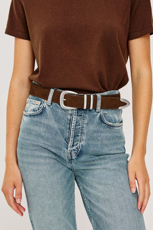 RAILS RYDER BELT CHOCOLATE SUEDE