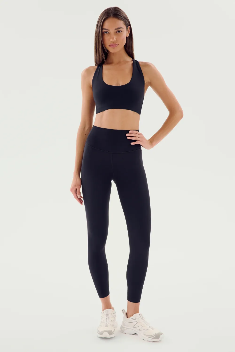 SPLITS59 SARA AIRWEIGHT SOLID BRA, Color: BLACK, Size: XS