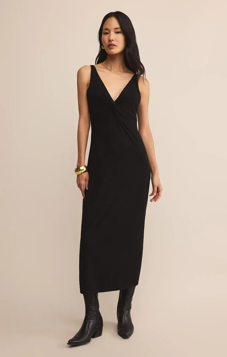 Z Supply Eleve Midi Dress Black