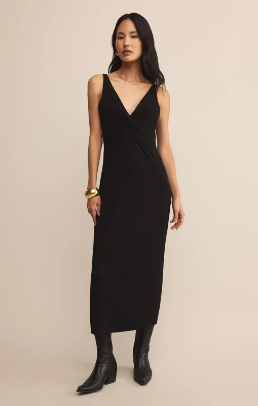 Z Supply Eleve Midi Dress Black