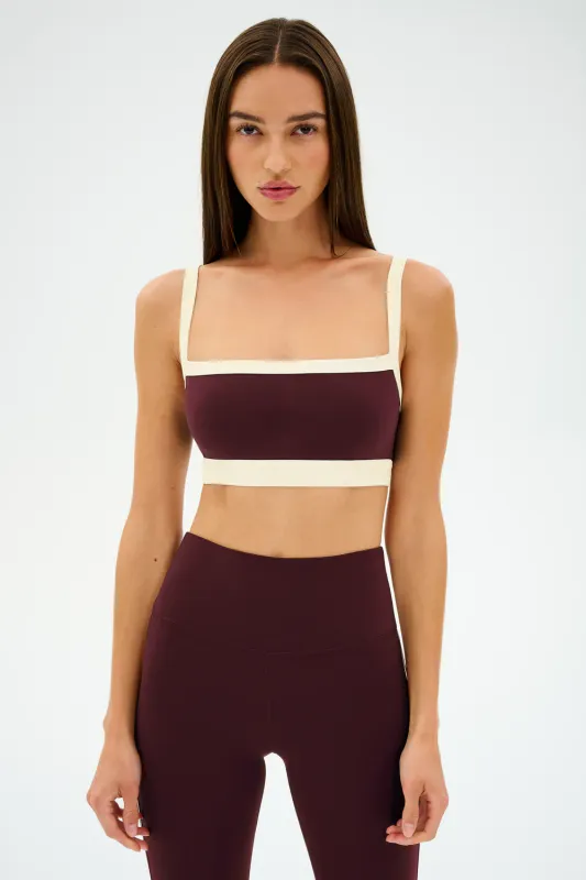 SPLITS 59 MONAH RIGOR BRA DK CHERRY/CREME