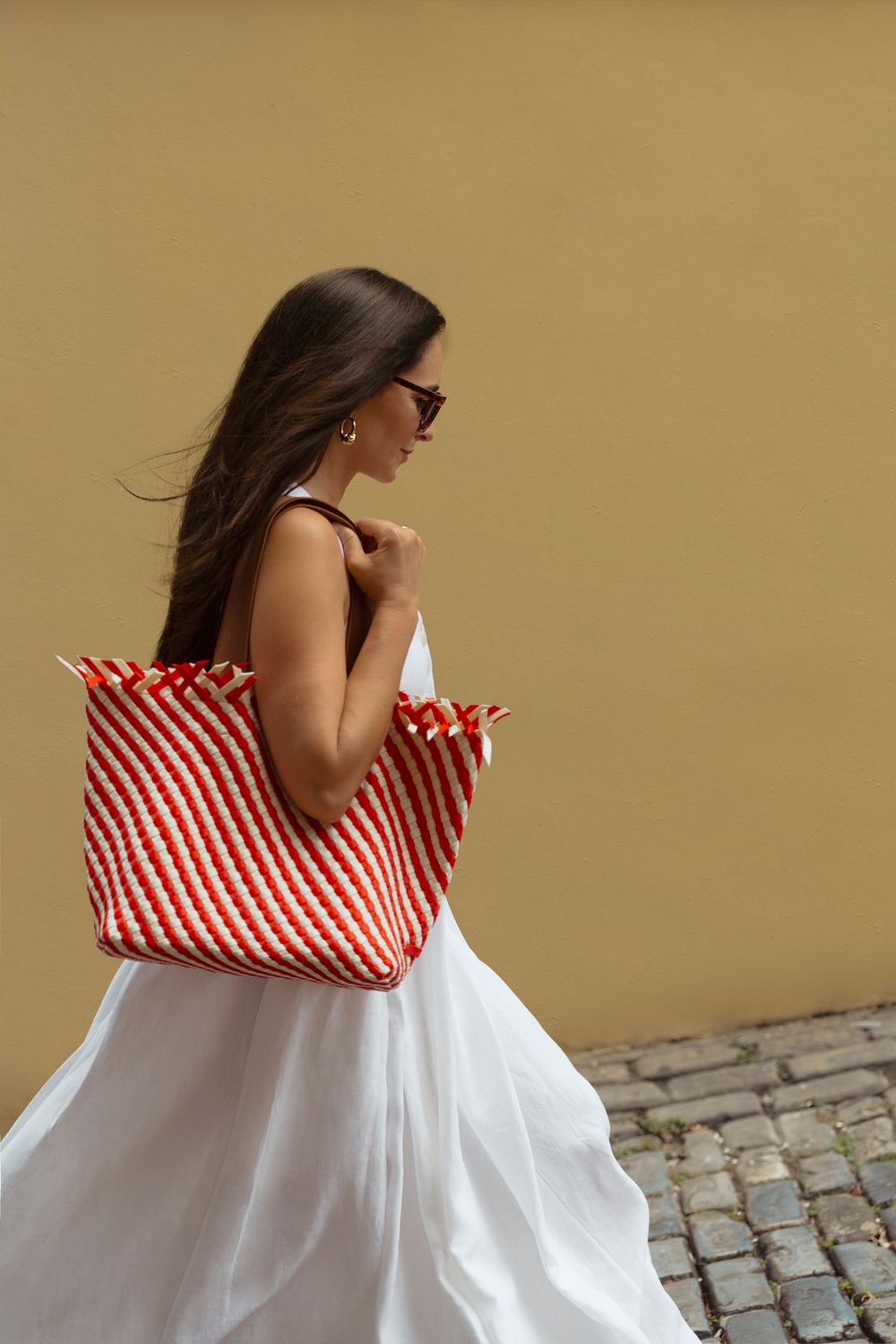 NAGHEDI HAVANA MEDIUM TOTE STRIPED AMALFI