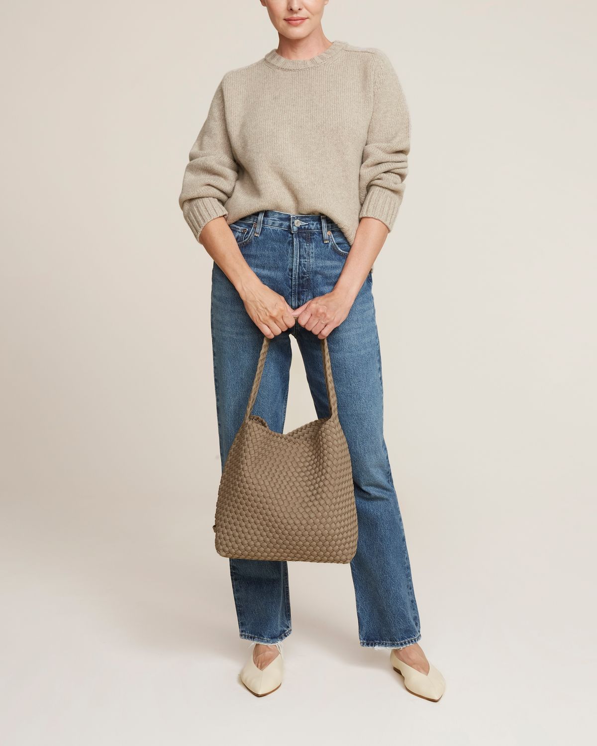NAGHEDI NOMAD MEDIUM HOBO CASHMERE