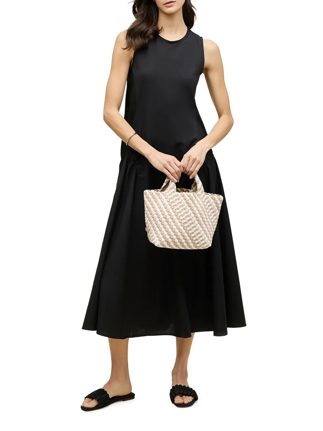 NAGHEDI  ST. BARTHS SMALL TOTE STRIPED GEO  MYKONOS