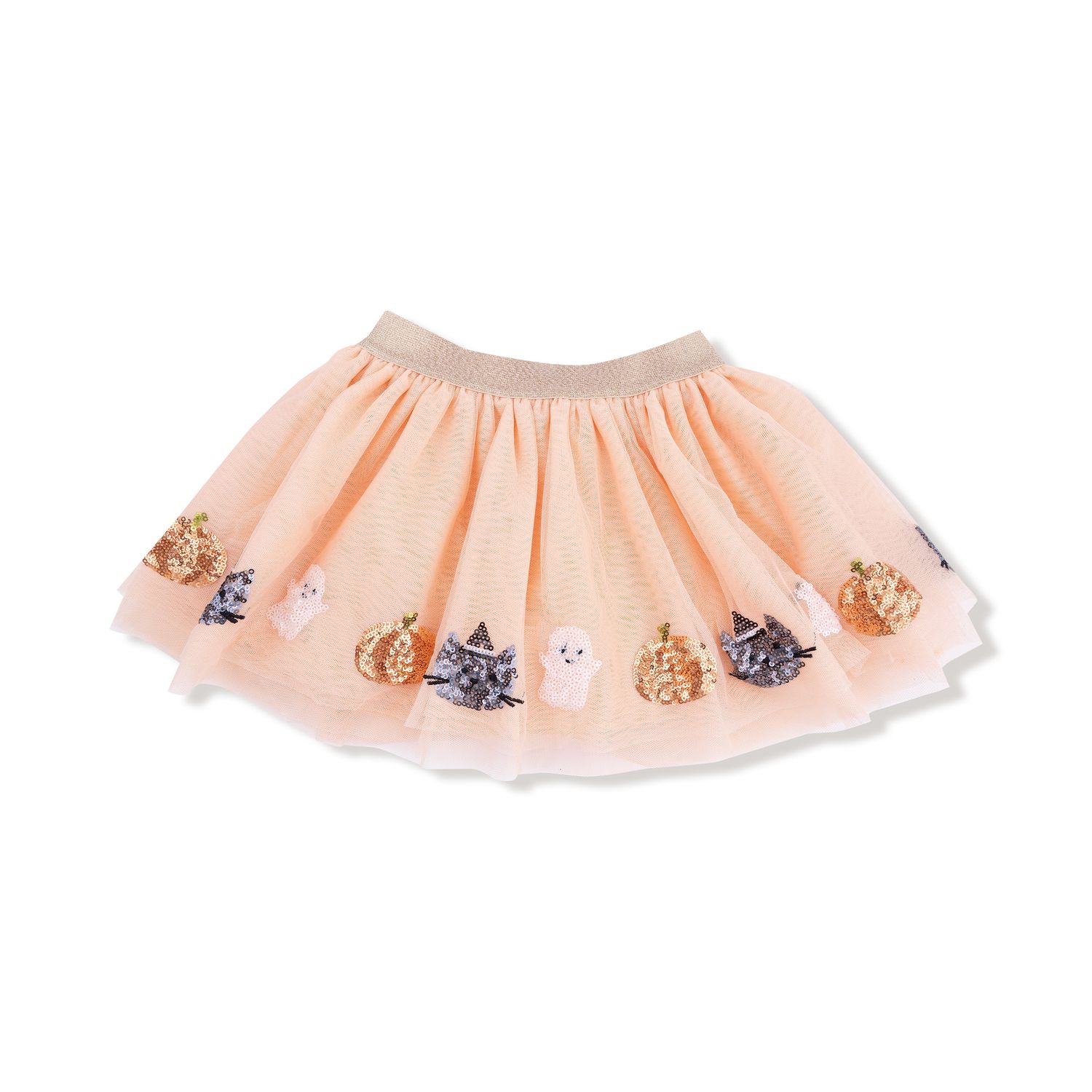 Angel Dear Tutu Skirt - Orange Cat and Ghost - Halloween