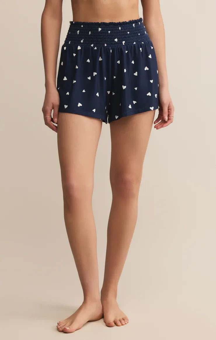 Z Supply Dawn Heart Shorts Eclipse