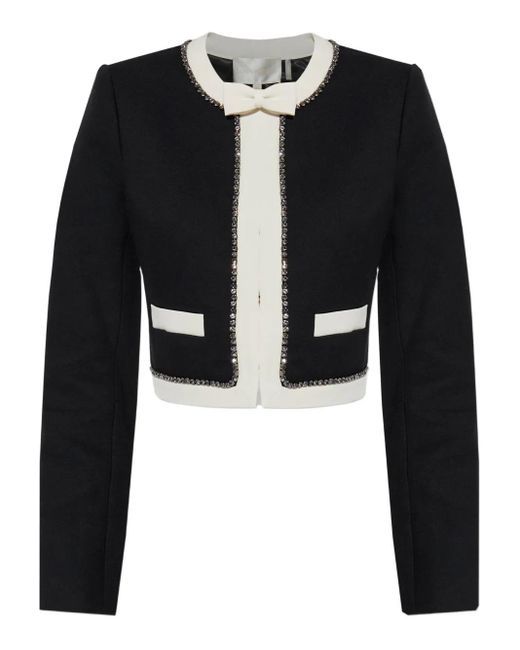 LOVE SHACK FANCY RALPHETTE JACKET BLACK