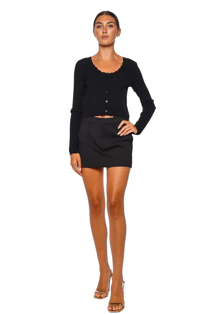 LOVE SHACK FANCY MARTTI CARDIGAN BLACK