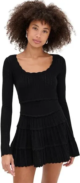 LOVE SHACK FANCY LAVENDER DRESS BLACK