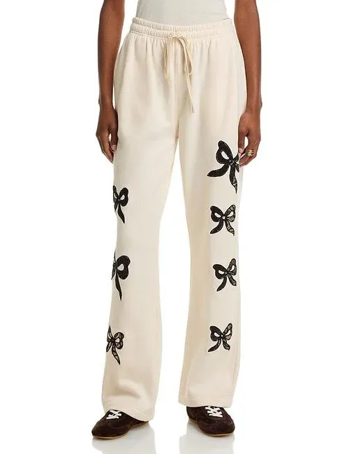 LOVE SHACK FANCY ELMA SWEATPANTS CREAM