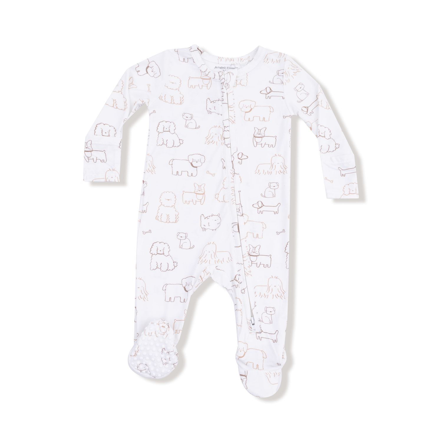 Angel Dear Neutral Pups - 2 Way Zipper Footie