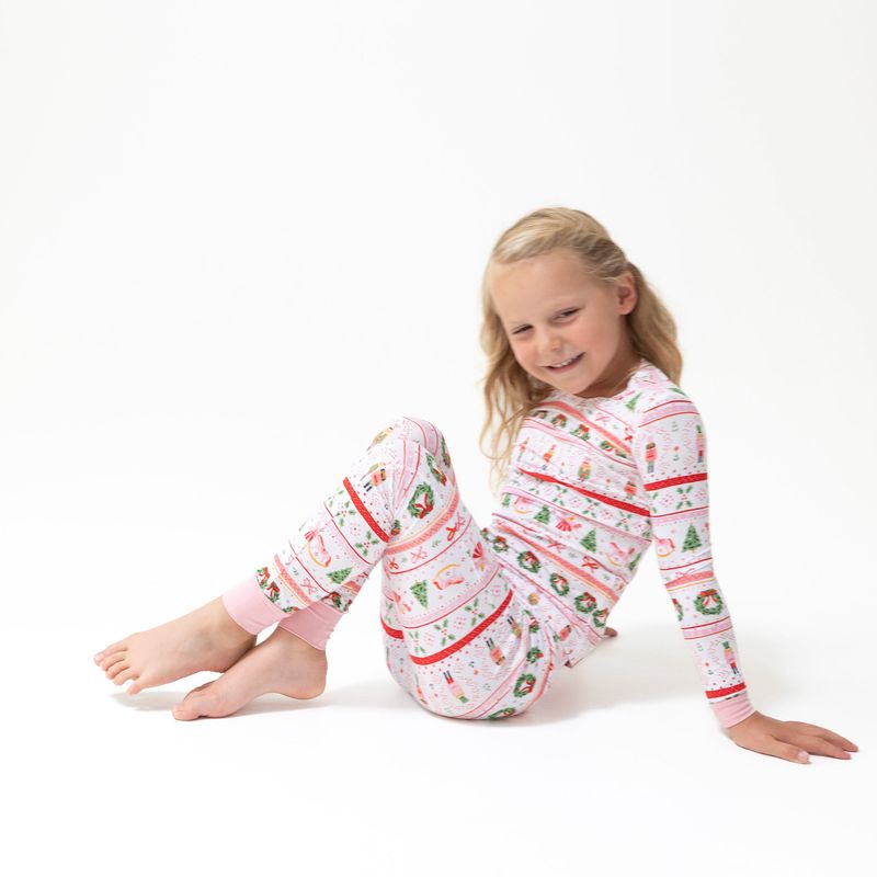 Angel Dear Sugar Plum Fairy - Nutcracker Fair Isle - Pink - L/S Loungewear Set