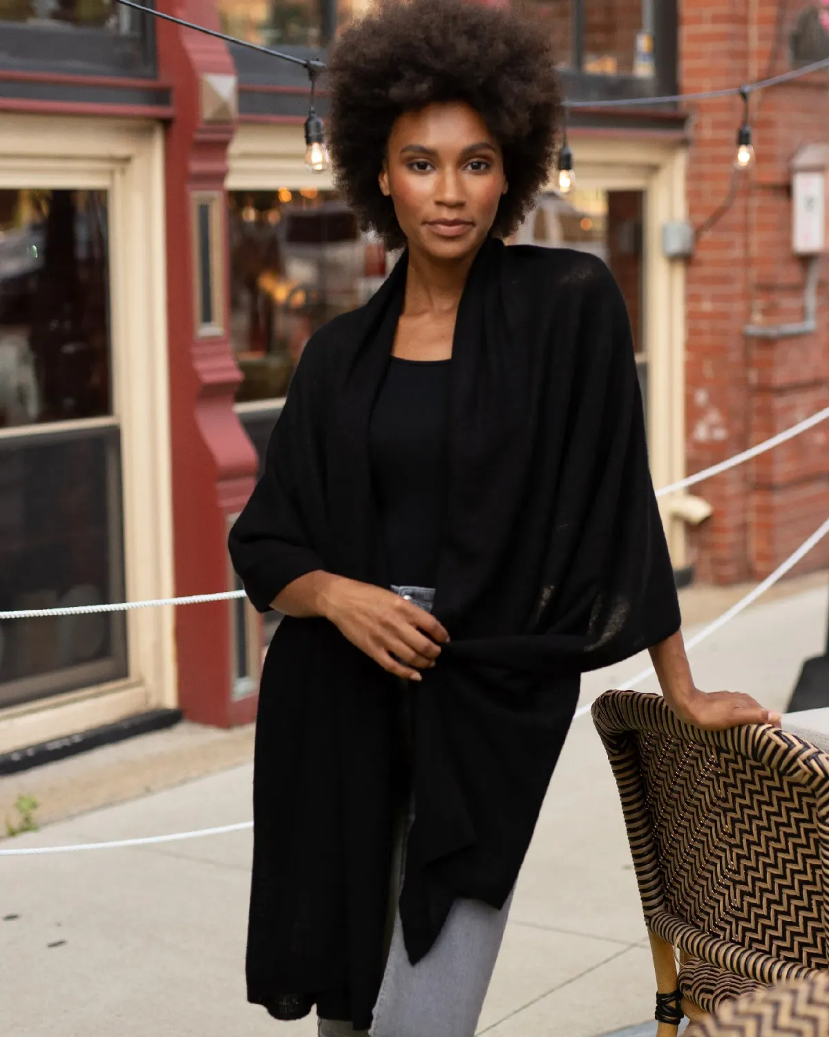 Alashan 100% Breezy Travel Wrap Ebony