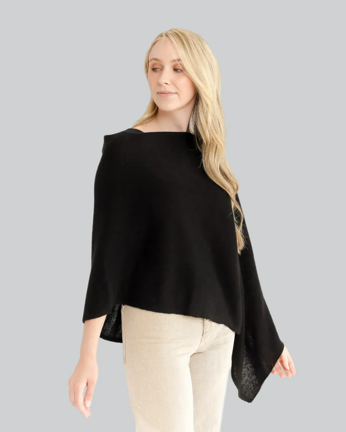 Alashan 100% Cashmere Topper  Ebony