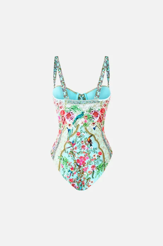 CAMILLA LACE UP UNDERWIRE MOULDED CUP ONE PIECE SULTANS AND QUEENS