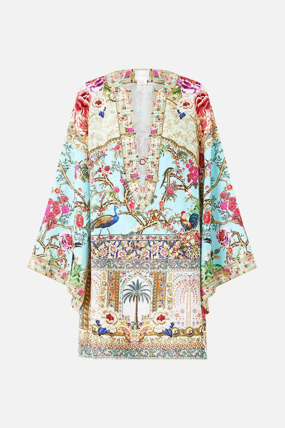 CAMILLA DEEP V-NECK HARDWARE SHORT KAFTAN SULTANS AND QUEENS