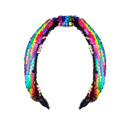 Rockahula Rainbow Sequin Knotted Headband