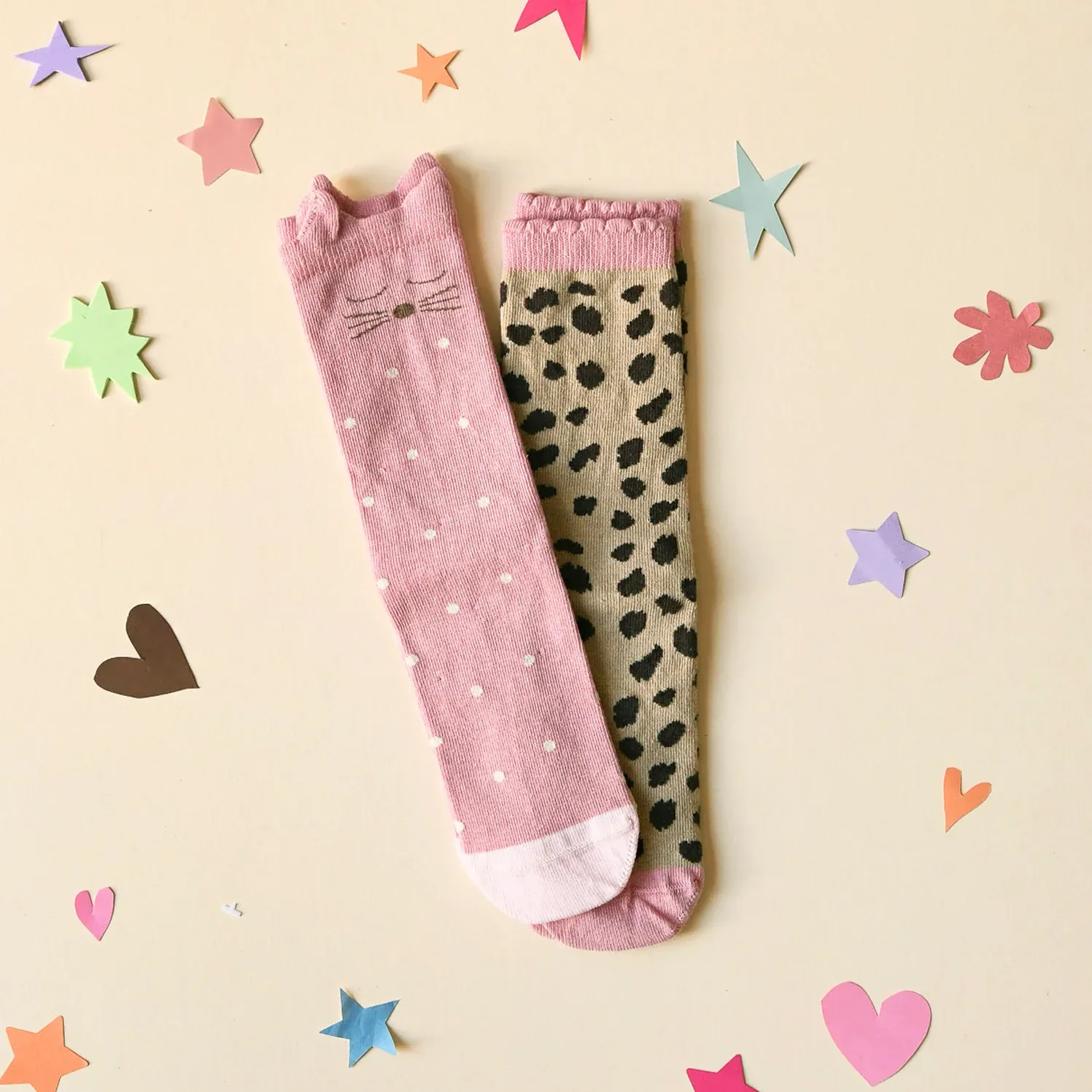 Rockahula Clara Cat Leopard 2 Pack Socks 9-12 Jnr
