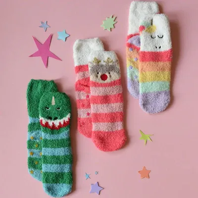 Rockahula Dinosaur Cosy Slipper Socks 12-3 Jnr