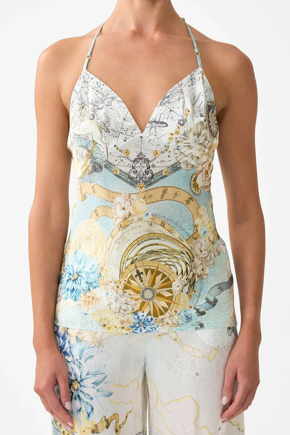 CAMILLA CHAIN DETAIL BIAS CAMI - MY LUCKY STARS