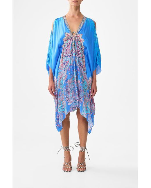 CAMILLA SHORT KAFTAN WITH HARDWARE - FOOTSTEPS IN FOLKLORE