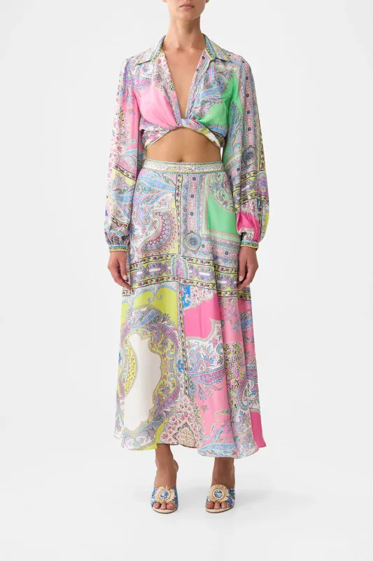 CAMILLA PANELLED FLARED LONG SKIRT - MAGIC CARPET RIDE