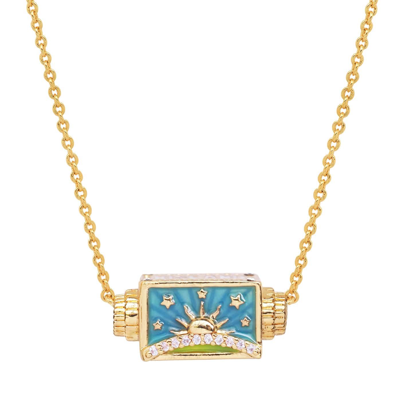 Tai Gold simple chain necklac rise and shine