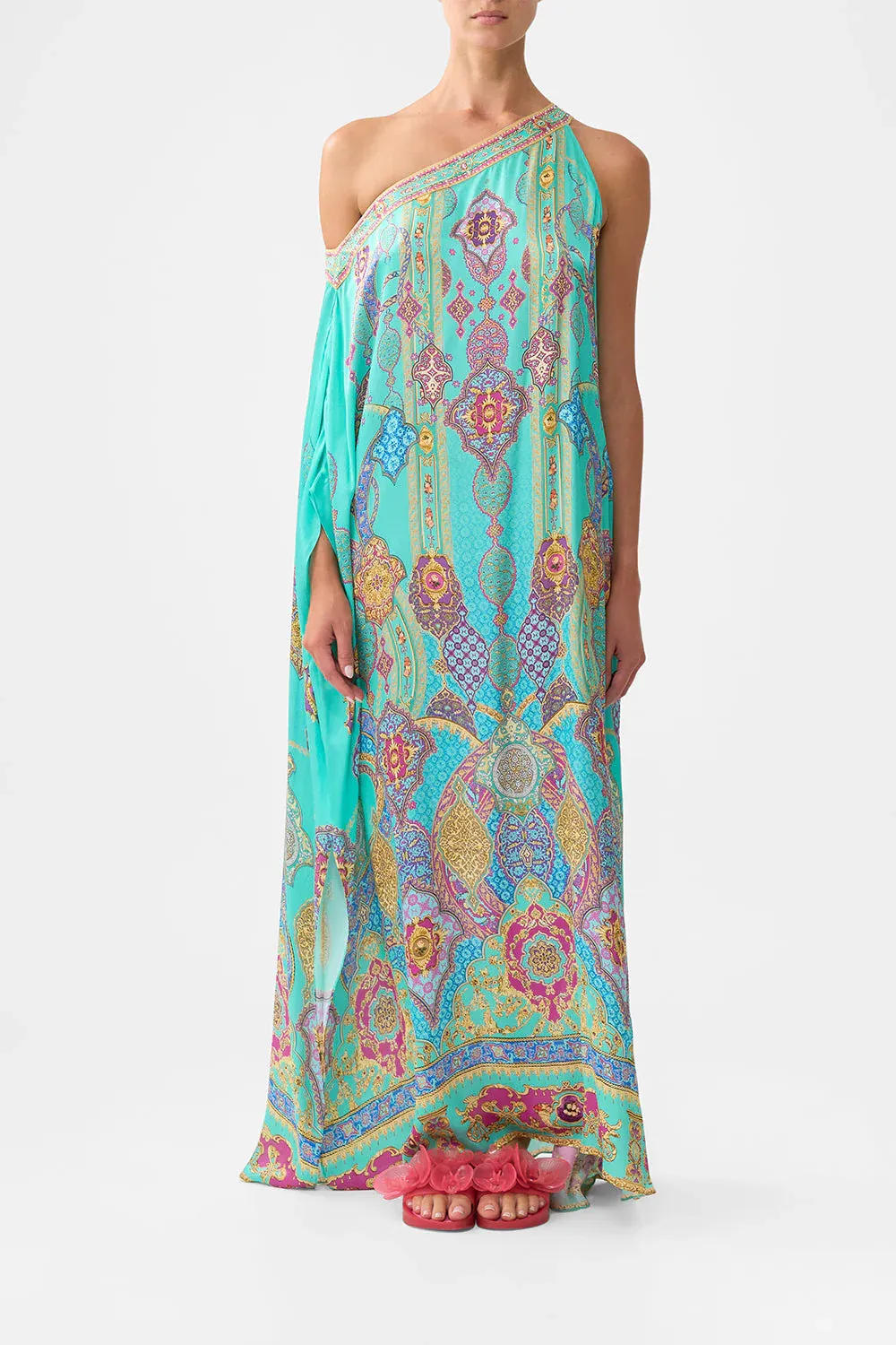 CAMILLA ONE SHOULDER KAFTAN WITH NECKBAND - THE CONCUBINE CORRIDOR