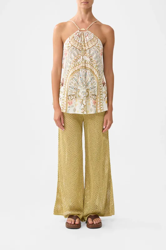 CAMILLA GATHER NECK HARDWARE TOP - OTTOMAN DYNASTY