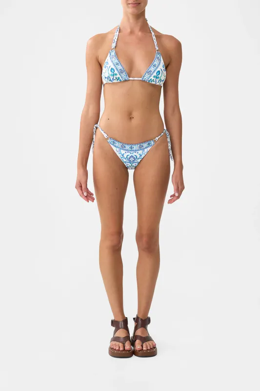 CAMILLA TRI BIKINI SET WITH TIE SIDES AND RING TRIMS - ISNIK LULLABY