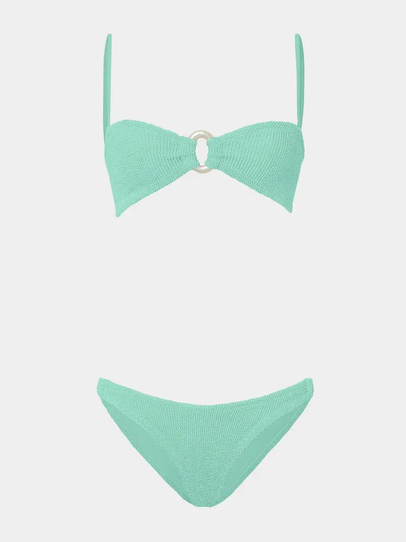 HUNZA G MISTY BIKINI PEARLY HOOP MINT