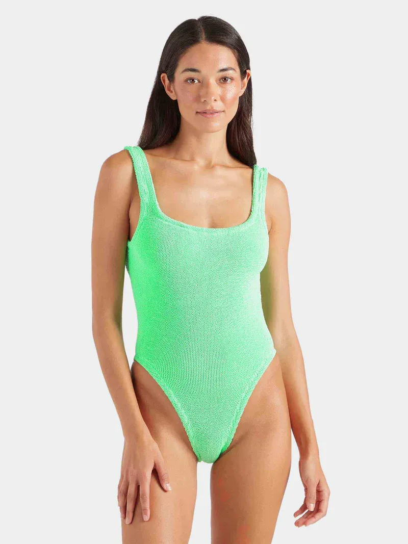 HUNZA G SQUARE NECK SWIM LIME