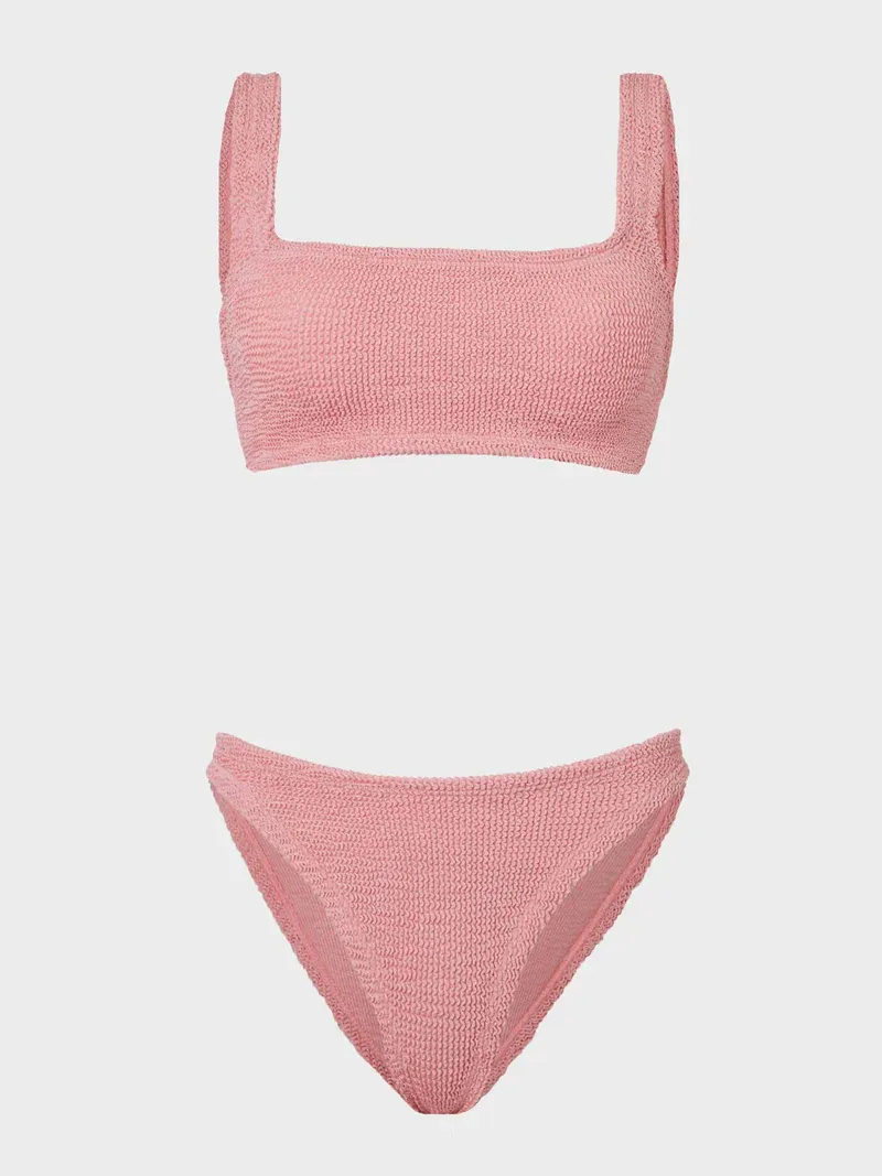 HUNZA G XANDRA BIKINI 2PCE SKY DUSTY PINK